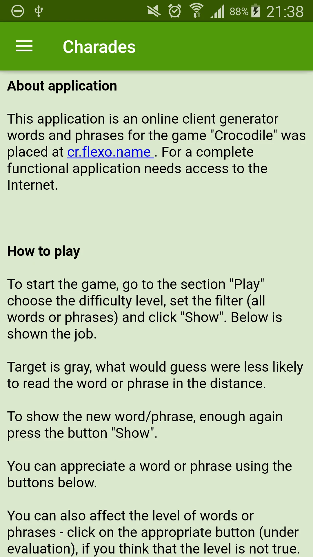 Charades screenshot