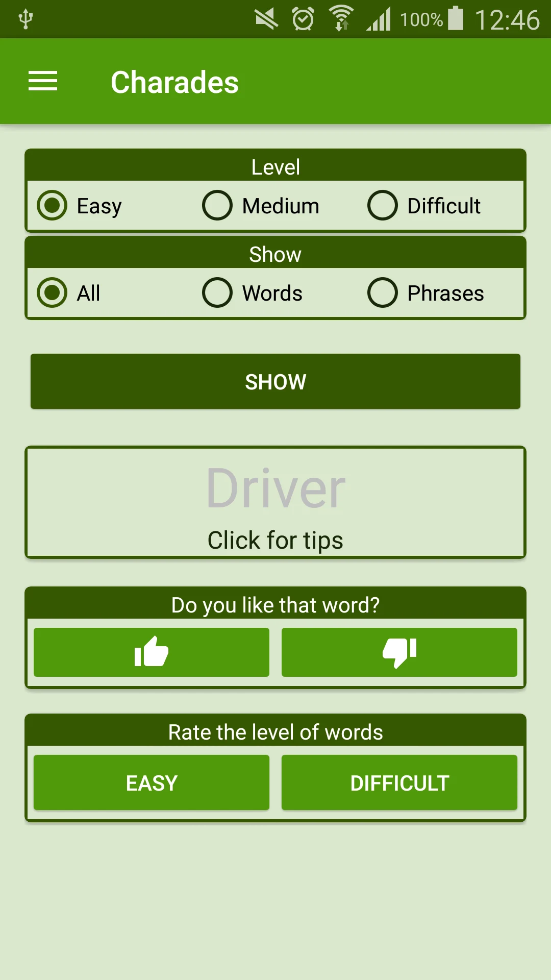 Charades screenshot